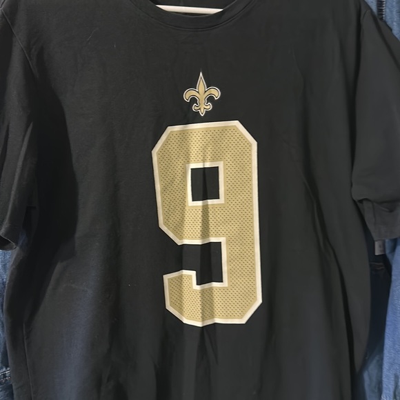 NWOT Drew Brees NFL NEW ORLEANS SAINTS LOGO NIKE LARGE DRIFIT Men’s T-shirt - Picture 4 of 9